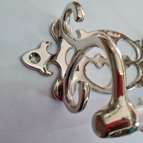 Imagen 2 de 10 de Porta Rollo Papel Higiénico Bronce Cromado Vintage Antiguo