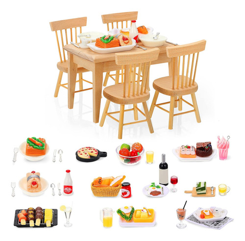 74 Piezas De Comida En Miniatura Para Casa De Muñecas A Esca