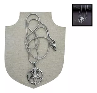 Collar, Baphomet Pentagrama Cabeza Chivo Cabra Demonio Satan