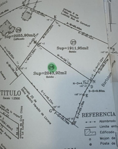 La Cumbre Lote Sobre Calle Bartolome Jaime
