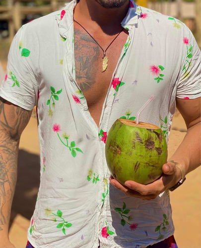 Imagem 1 de 1 de Camisa Floral Mora Praia