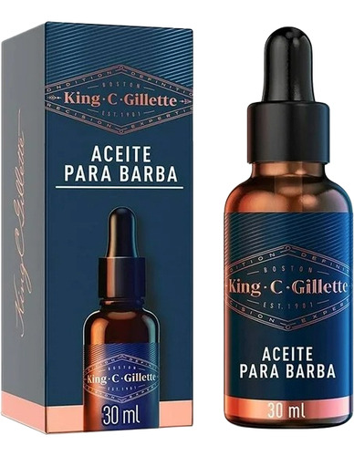 3 Pza Aceite Para Barba Gillette King C. 30 Ml