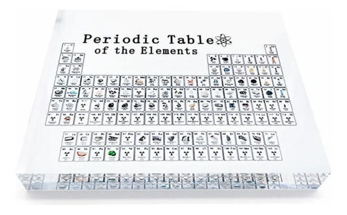 Tabela Periódica Acrílica De Elementos Decoração Mesa