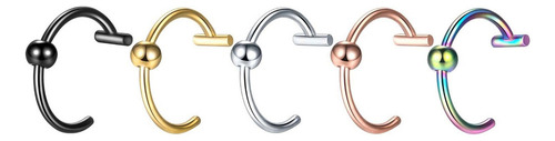(d) Anillos Para Labios Falsos De Acero Inoxidable Punk De 1