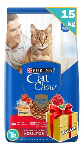 Alimento Cat Chow Gato Adulto 15 Kg + Comedero + Envío 