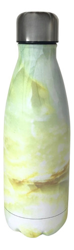 Botella Acero Tapa Rosca 500ml Diseño Verde Claro Benabi