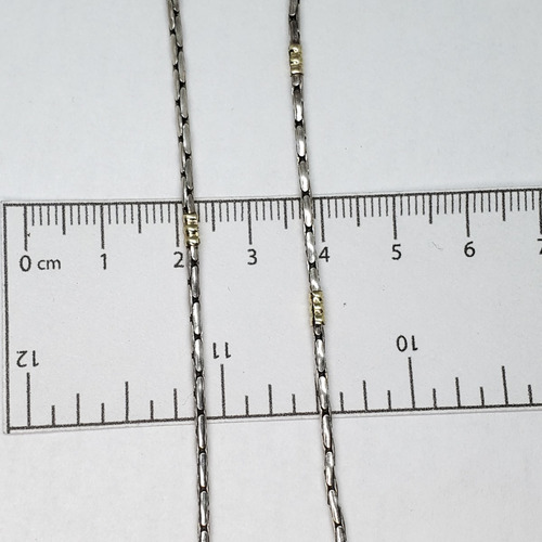 Imagen 3 de 4 de Cadena Plata Y Oro 8,4 Grs X 45 Cm