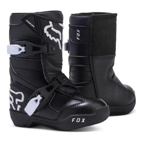 Botas Moto Fox Infantil Comp Negro Talla K12