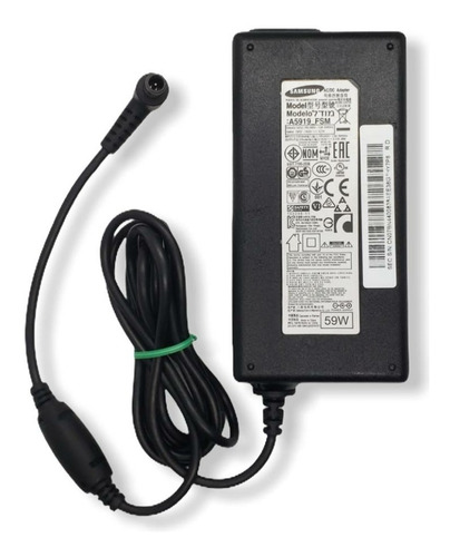 Imagen 1 de 5 de Eliminador De Corriente Samsung 19v 3.17a Para Pantalla