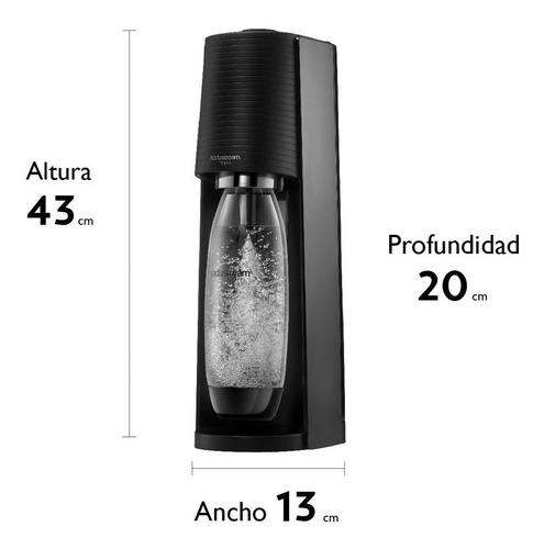 Máquina De Água Sodastream Terra Para Gaseificar Cozinha Cor Preto