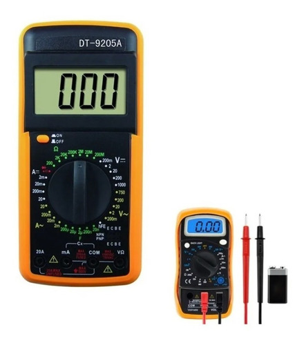 Multimetro Tester Multitester Digital Dt9205a Tester Digital