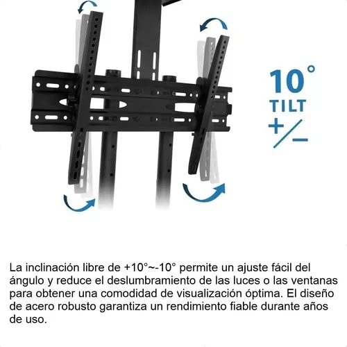 Soporte Tv Móvil Ruedas, 32'' A 70'' / 50kg, Techgo Spr-6402