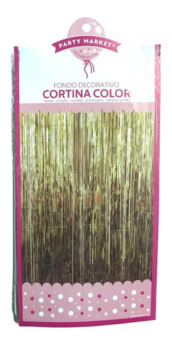 Cortina Deco Metalizada 50 Cm X 2 Mts - Tiras 6 Mm #416