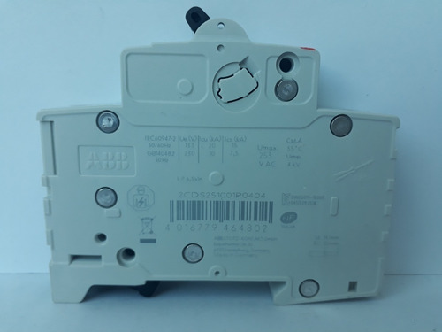 Interruptor Termomagnetico 1 Polo 40 Amp S201-c40 Abb