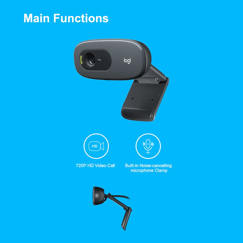 Imagen 6 de 6 de Cámara Web Logitech C270 Hd 720p Vídeo Widescreen
