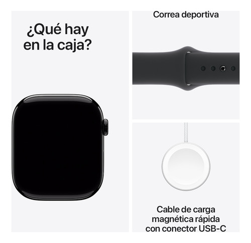 Apple Watch S10 Gps + Cellular 42mm S/m Aluminio Color Negro Negro Azabache Correa Deportiva Negra Negro Brillante