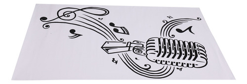 Adhesivo De Pared Con Notas Musicales Para Micrófono, Notas