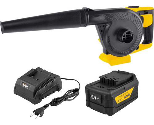 Soprador Aspirador 18v C/ Bateria E Carregador Bivolt Vonder