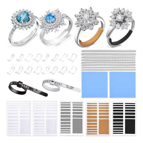 Ajustador De Tamaño De Anillo Para Anillos Sueltos: 1 Juego