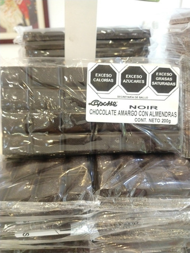 Tablilla Laposse Chocolate Con Almendra Noir 200 Grms.