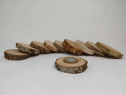comprar Kit 8 Bolacha P\u002F Decoração Enfeite Tronco De Madeira Rústica