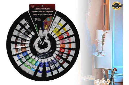 Kit Para Pintar Pinturas Acrílicas Números Lienzo Acrílico