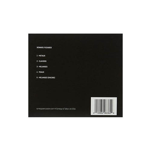 Synergy Percussion Xenakis: Pleiades Australia Import Cd