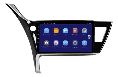 Kit Multimidia Corolla 18/19 10p Android 14 Carplay 2gb 32gb