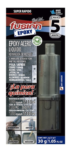 Adhesivo Epoxy Liquido Fusion Acero 30gr
