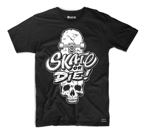 Remera Skate Or Die Algodón 100% - Modelo 05 - Skateboarding