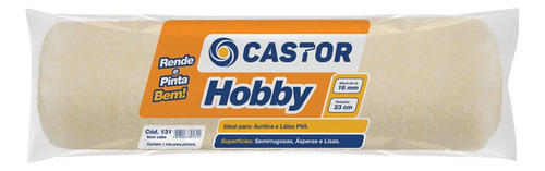 Rolo Para Pintura Lã Hobby 16mmx23cm S/cabo - Castor