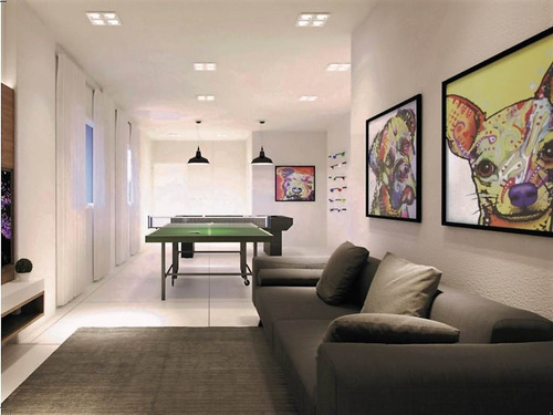 Imagem 3 de 18 de Apartamento, 1 Dorms Com 46.39 M² - Vila Guilhermina - Praia Grande - Ref.: Ter49 - Ter49