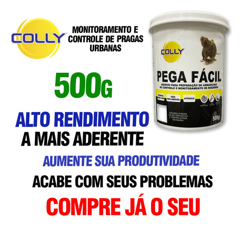 Cola Pega Rato 500gr Captura Roedores + Espátula E Placa
