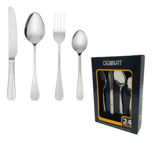 Set De 24 Utensilios De Cocina Tenedor Cuchillos Y Cuchara