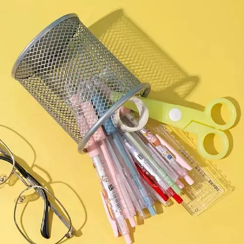 Porta Lapiz Rejilla Metalica Para Escritorio Organizador