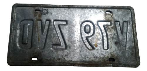 Placa De Auto, Matricula Texas V79zvd Blaca (Usado)