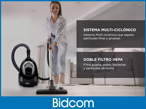 Aspiradora Trineo Liliana Aspiración Powerclean 2.5l Color Negro/Gris