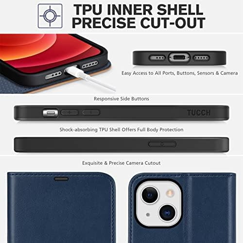 Funda Tucch Para iPhone 13- Azul Y Marrón