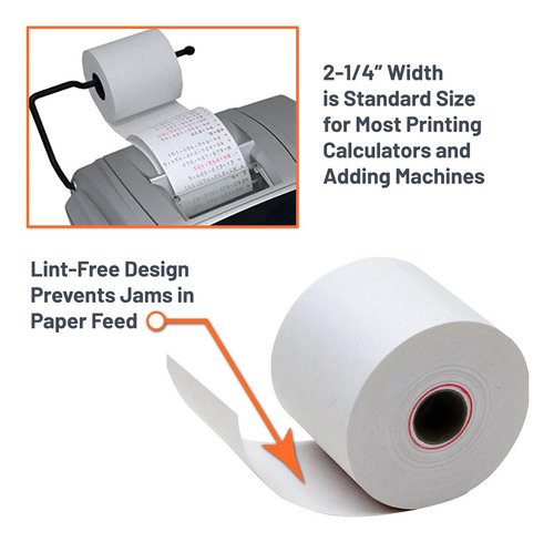 Rollos De Papel Blanco Compactos Victor 7050 Para Registros