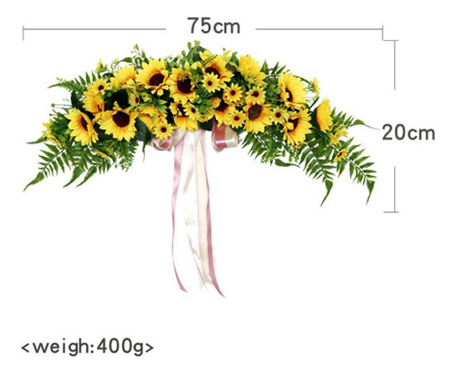 Guirnalda Floral De Botín De Girasol Artificial Hecha A