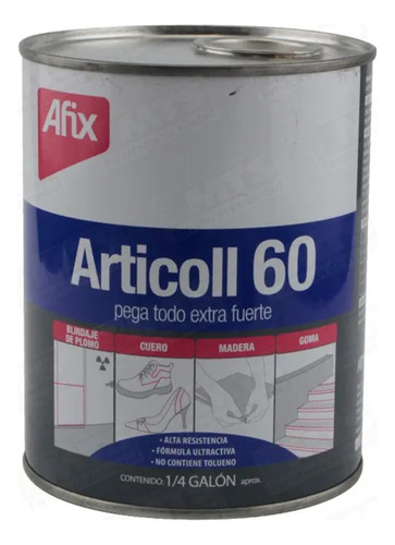 Adhesivo De Contacto 1/4gl Articoll 60