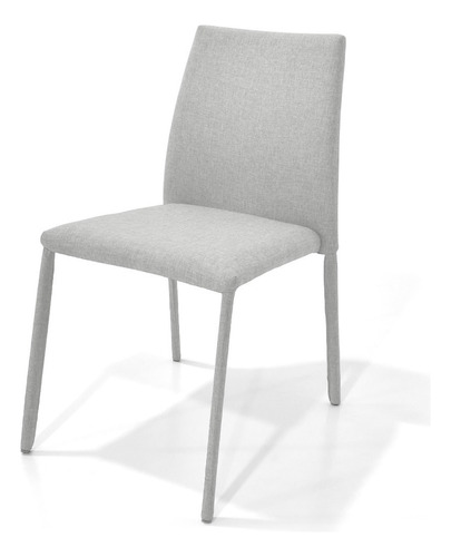 Silla Para Comedor Lugo En Tela Asiento Plateado