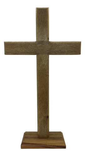 Cruz De Mesa E Parede 35cm Madeira Maciça