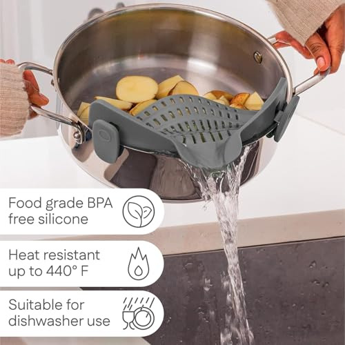 Kitchen Gizmo Snap N Strain - Colador De Silicona Ajustable