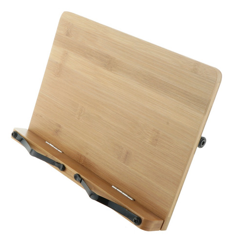 Ipad notas musicales Soporte para libro de cocina con soportes de soporte 28 x 22 cm Reposo plegable de lectura para libros Tablet PC Soporte de libro de bamb/ú con 5 alturas ajustables