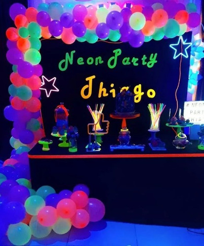 Globos Latex Fluorente Neón 9 Pulgadas 100 Unidades