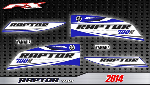 Calcos Simil  Original Yamaha Raptor 700 2014 Fxcalcos