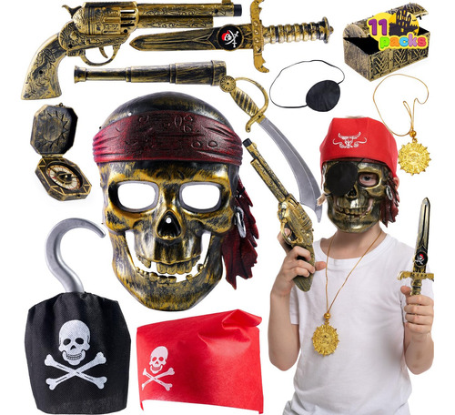 Accesorios De Vestuario Pirata De Halloween De 10 Piezas Joy