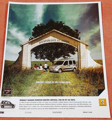 Publicidad Renault Kangoo Edición Limitada Oshkosh