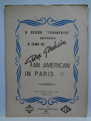 Partitura Piano An American In Paris George Gershwin